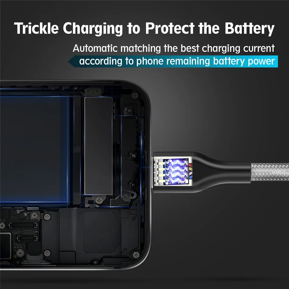 ROCK металлический нейлоновый Micro Usb кабель для быстрой зарядки телефона USB кабель для зарядки SamSung Xiaomi huawei Android синхронизация Дата микро кабель