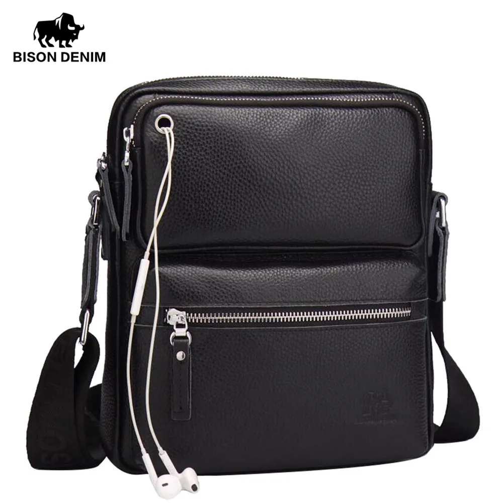 Bison Denim Genuine Leather Men S Bag Brand Black Business Male Bison Denim Genuine Leather Men S Bag Brand Black Business Male Messenger Bags Man Crossbody For Ipad N2533