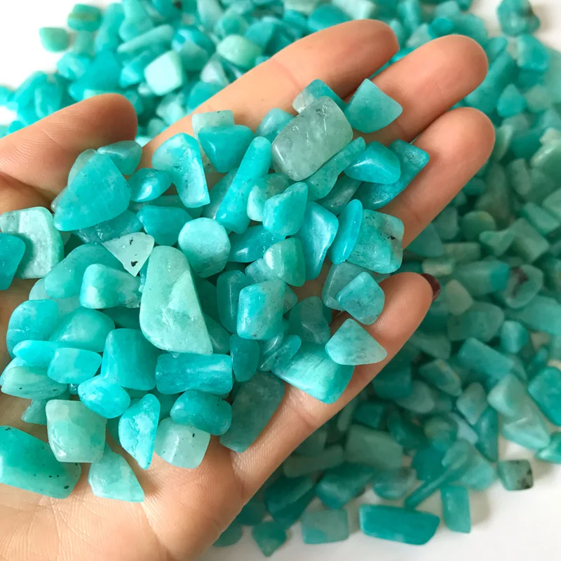 

50g High Quality Amazonite Crystal Gem Stone Freeform Tumbled Stones Feng Shui Natural Stones Home Decoration