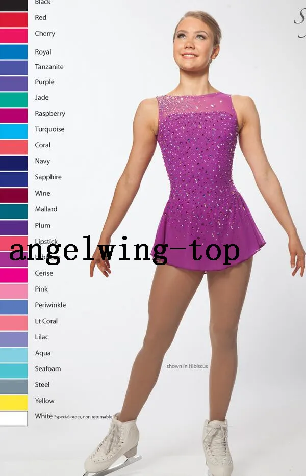 ice skating dresses purple girls figure skating competition dress custom ice figure skating