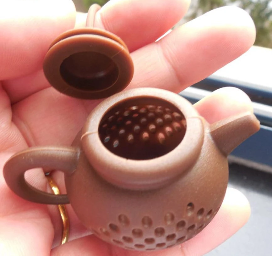 

200pcs/lot Details About Teapot-Shape Tea Infuser Strainer Silicone Tea Bag Leaf Filter Diffuser Colador de te Tea Tools Suppli