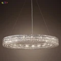 LED kronleuchter stil Moderne Cristal Kronleuchter Beleuchtung Runde Kristall Kronleuchter Halo-in Pendelleuchten aus Licht & Beleuchtung bei