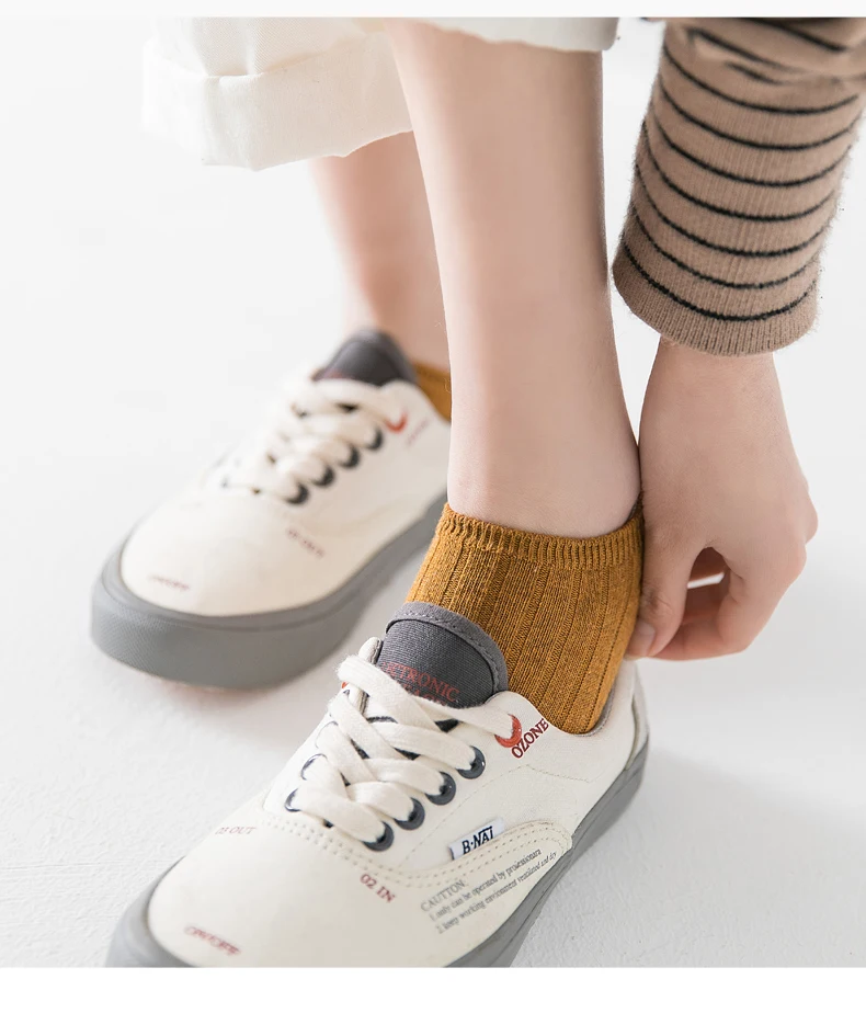 5Pair Cotton Women Invisible Fashion Short Ankle Socks women Cute color Summer crew Boat women Socks