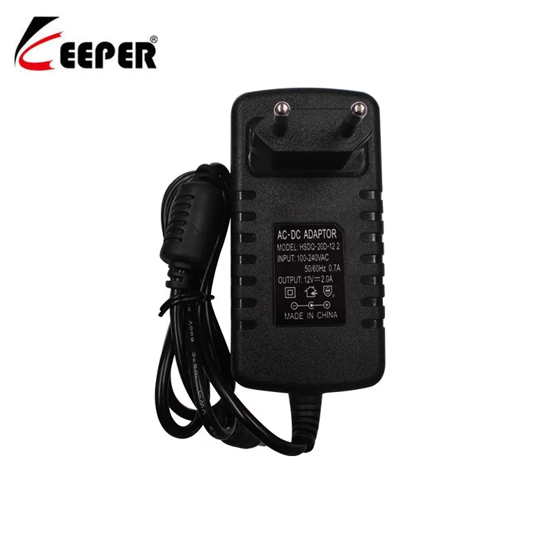  Keeper 12V2A AC 100V-240V Converter Adapter DC 12V 2A 2000mA CCTV Power Supply EU Plug 5.5mm x 2.1- - 32879940431
