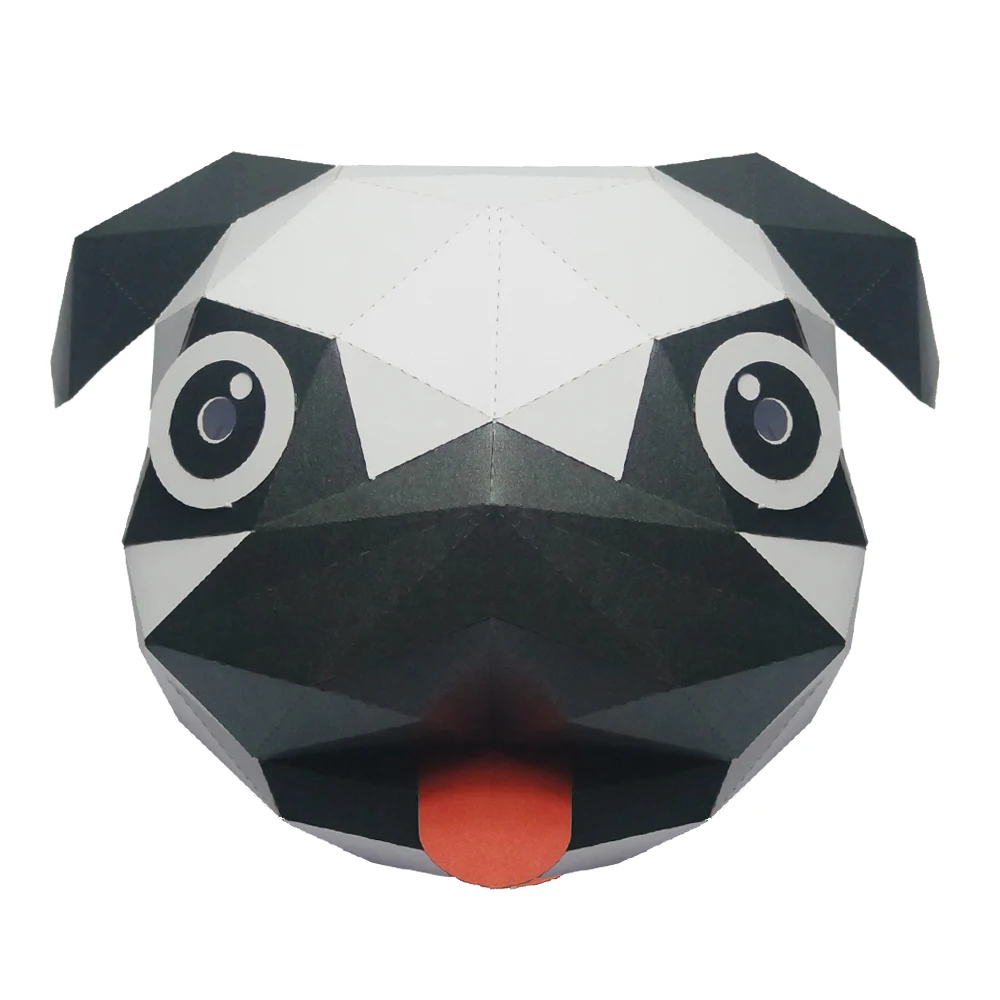 3D Бумажная Маска Модный маленький тупой собачий костюм животного косплей сделай