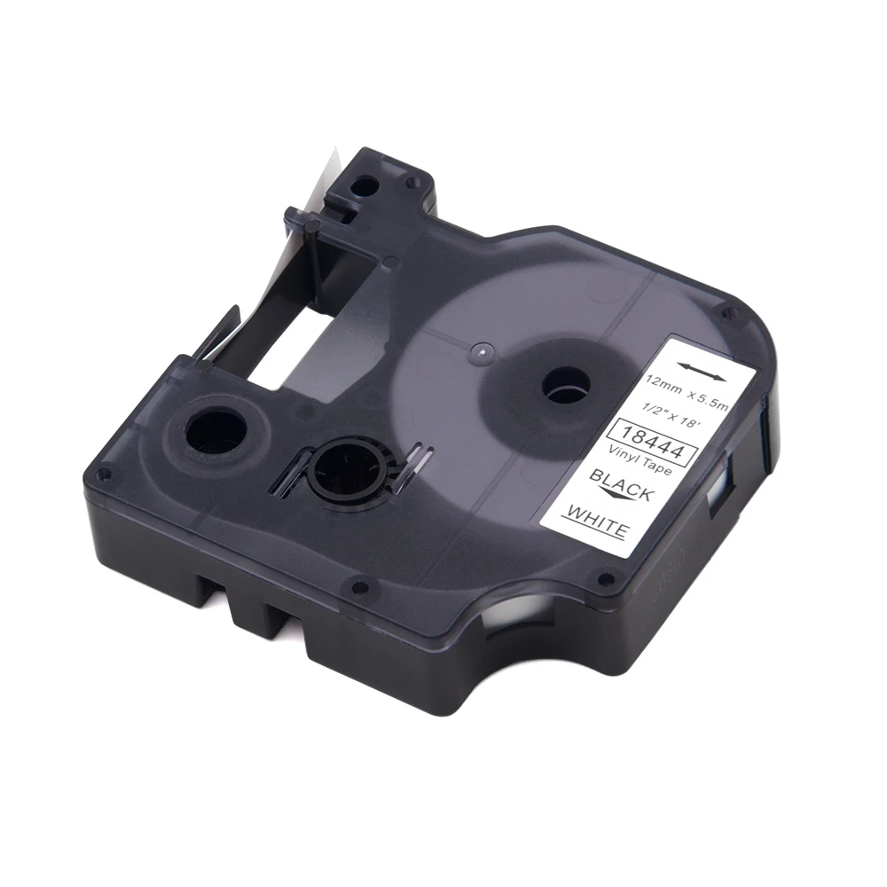Absoonic 5 шт. DYMO Rhino 18444 IND виниловая этикетка лента черный на белом 12 мм промышленный
