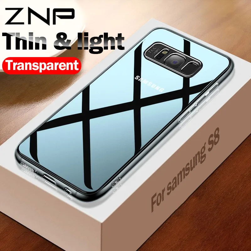 

ZNP Ultra Thin Transparent Case For Samsung Galaxy S8 S9 Plus S10 Lite S7 Soft TPU Cover For Samsung Note 8 9 S7 Edge Phone Case