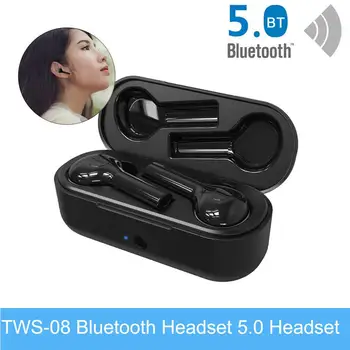 

Wireless Earphone Bluetooth 5.0 Earbuds Stereo Headphones TWS Earphones with Microphone for Smart Phone Runing Hiking Sports