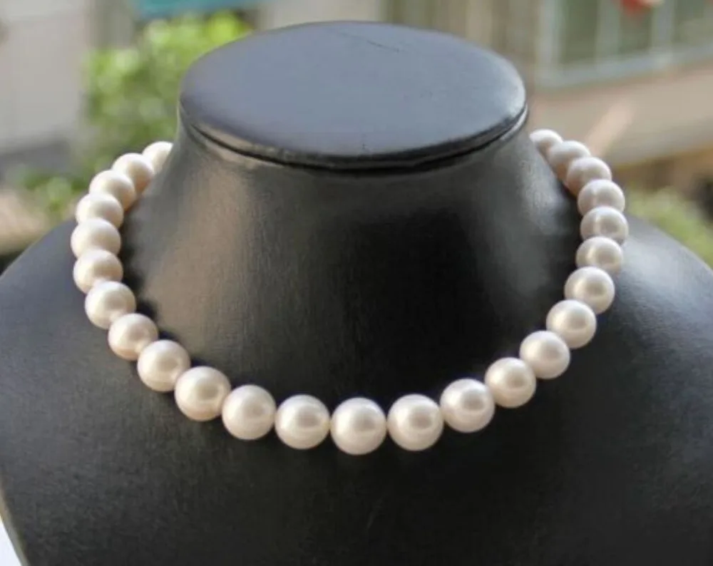 

Free shipping hot sale Women Bridal Wedding Jewelry >>Great AAA + 17 "10-11mm real natural south sea white pearl necklace
