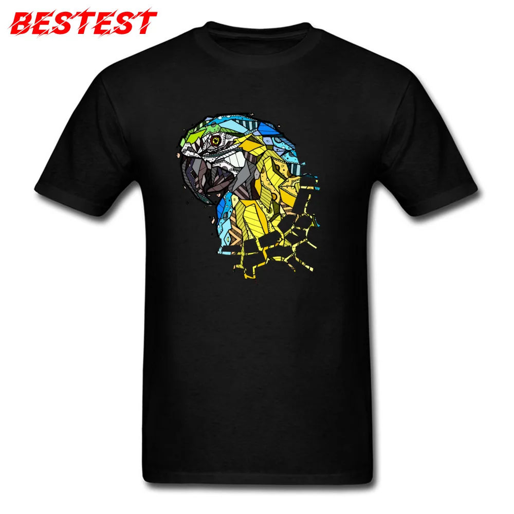  Casual Tops Tees New Arrival Short Sleeve Mens T Shirts TpicOriginaltitle Casual Summer Fall Tees Round Neck Drop Shipping ABSTRACT PARROT black