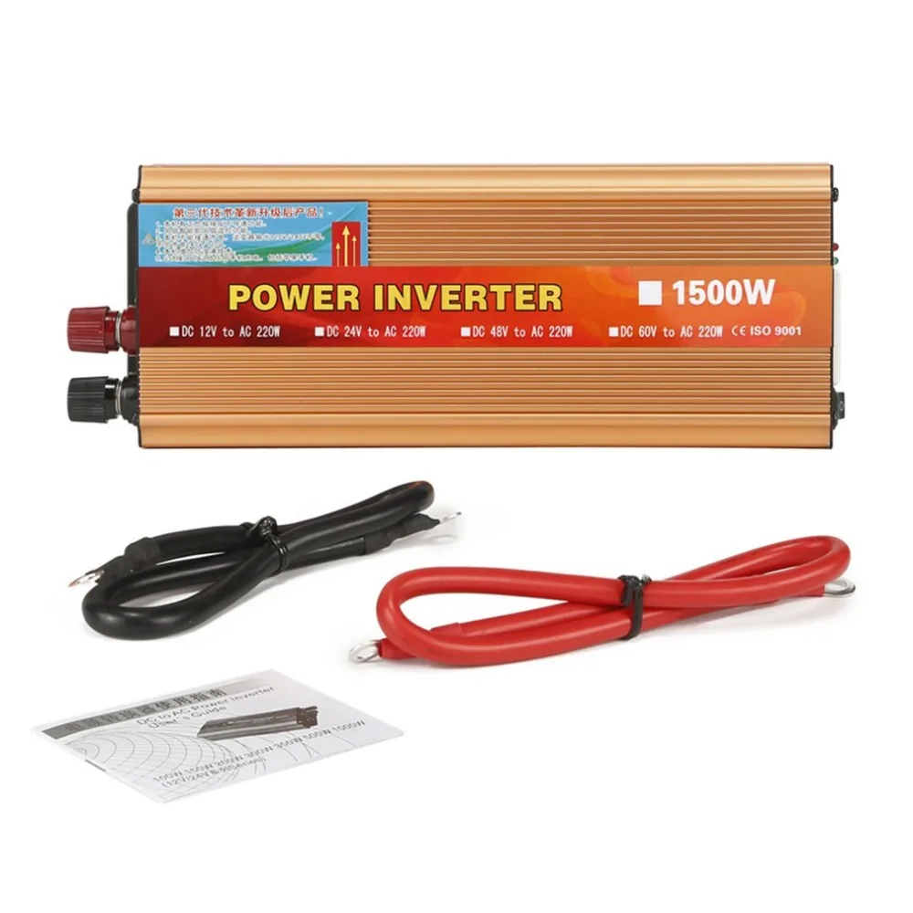 

1500W Car Power Inverter DC 12V to AC 220V Modified Sine Wave Charger Converter Voltage Regulator Inverter for TV DVD