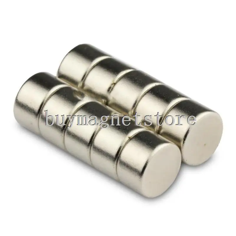 10pcs Cylinder Rare Earth Neodymium Magnets 5 x 10 mm N50 Disc Round Magnets 