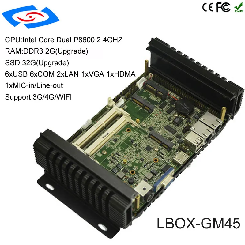 Factory Store Industrial Mini PC With 6xCOM 1xHDMI 2*LAN Black Color Intel Core P8600 Optional Pentium P8700 Processor Box PC Factory Store Industrial Mini PC With 6xCOM 1xHDMI 2*LAN Black Color Intel Core P8600 Optional Pentium P8700 Processor Box PC