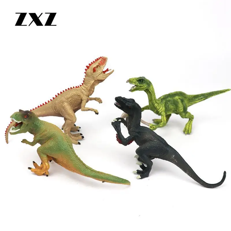 

ZXZ Jurassic World Dinosaur Model 4 Style In One Set Mini Plastic Animal Action Figure Collection Toys For Children Gifts