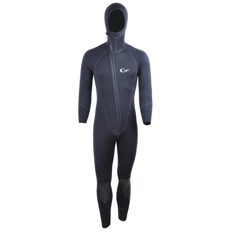 Yonsub adult mens 5mm Scuba diving wetsuits hooded front zipper full