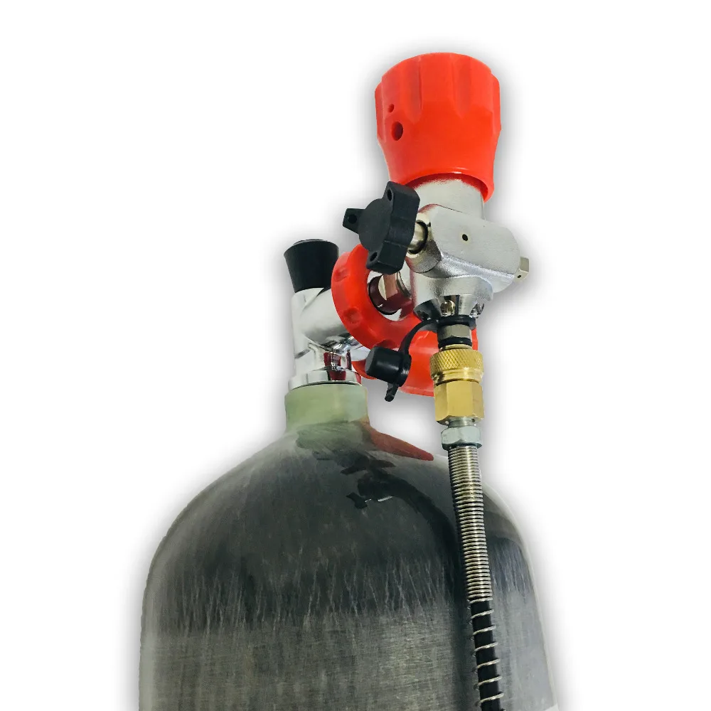 AC168101 Hunting PCP Paintball Gun Tank HP 300bar Composite Carbon Fiber Gas Cylinder With Gauge Valve And Fill Station Acecare