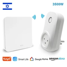 Tuya умная жизнь WiFi розетка беспроводной переключатель дистанционного управления, без батареи без провода, приложение таймер, Google Home, Alexa эхо Голосовое управление