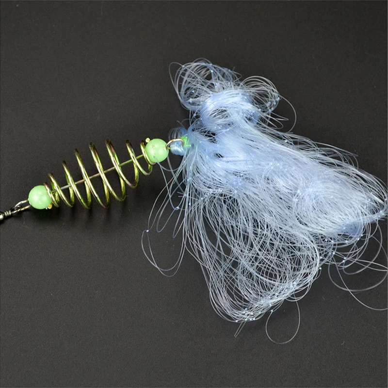 

pesca Fishing Net Trap Design Copper Shoal Winter Fishing Net Luminous Beads Swivel Fishing Tackle Fishnet