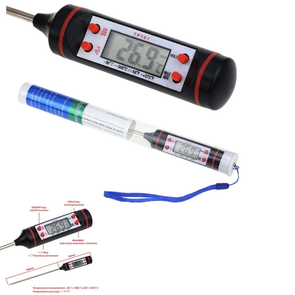 

Digital Kitchen Thermometer For BBQ Electronic Cooking Food Probe Meat Water Milk Meat Thermometer Kitchen Tools