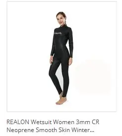 REALON 3 мм гидрокостюм Для женщин коротышка костюмы для девочек Плавание Купальник зима короткий рукав комбинезон для серфинга Гидромайки