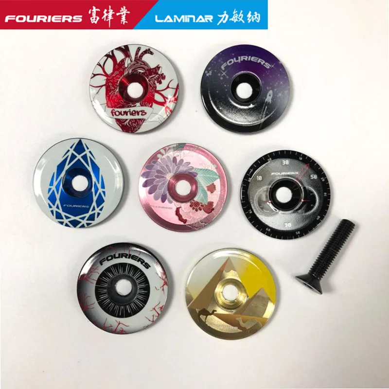 New Fouriers Bike Stem Top Cap Headset Cover 28.6mm 1-1/8 Steerer Caps Headset Cover Aluminum alloy Bicycle Parts