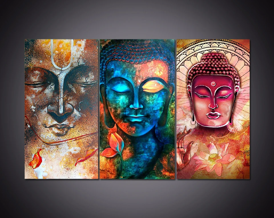 3PCS Abstract Buddha Canvas Printscanvas printsbuddha canvas