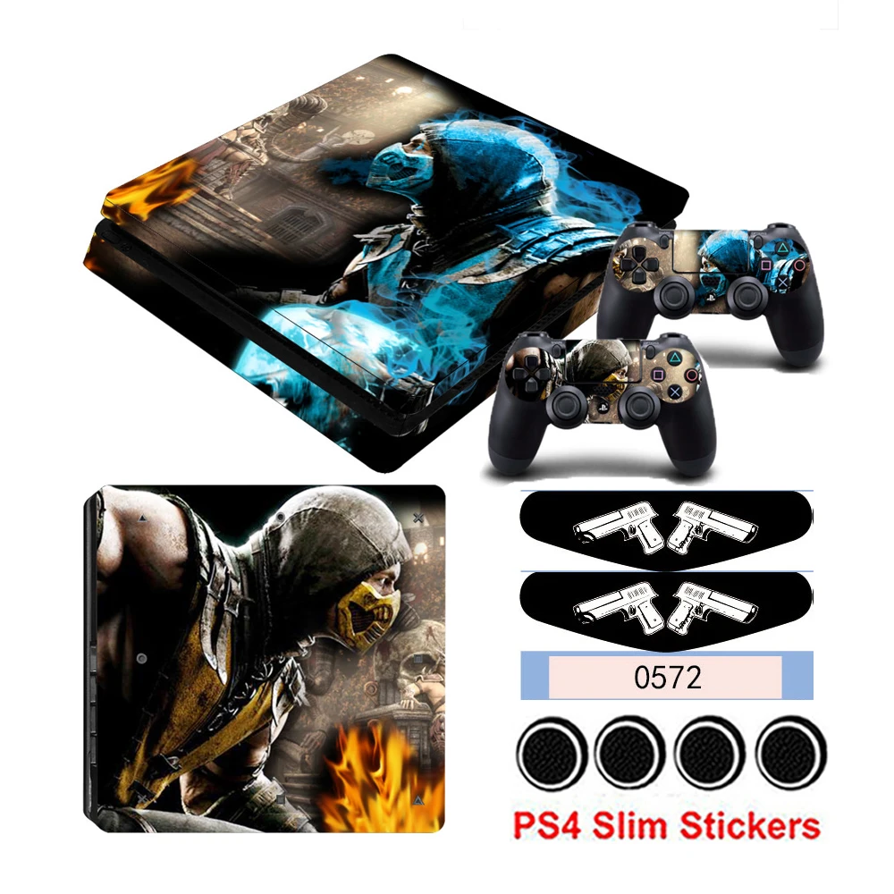 Ограниченная серия Стикеры для Playstation 4 PS4 Slim консоли и контроллер Mortal Kombat X защитная Пленка Наклейки