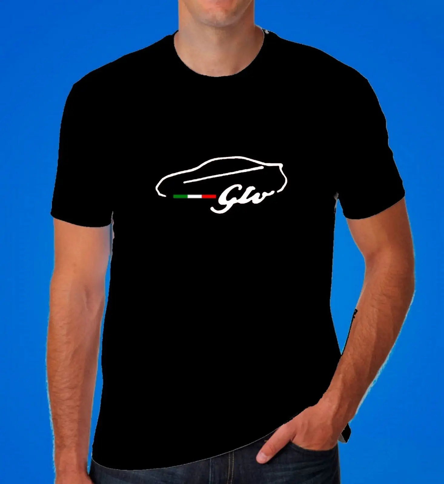 

Tops Cool T Shirt Alfa GTV T Shirt Lusso V6 TS GTV CUP Retro Top Car Clothing Gift Mens O-Neck Tshirt Homme