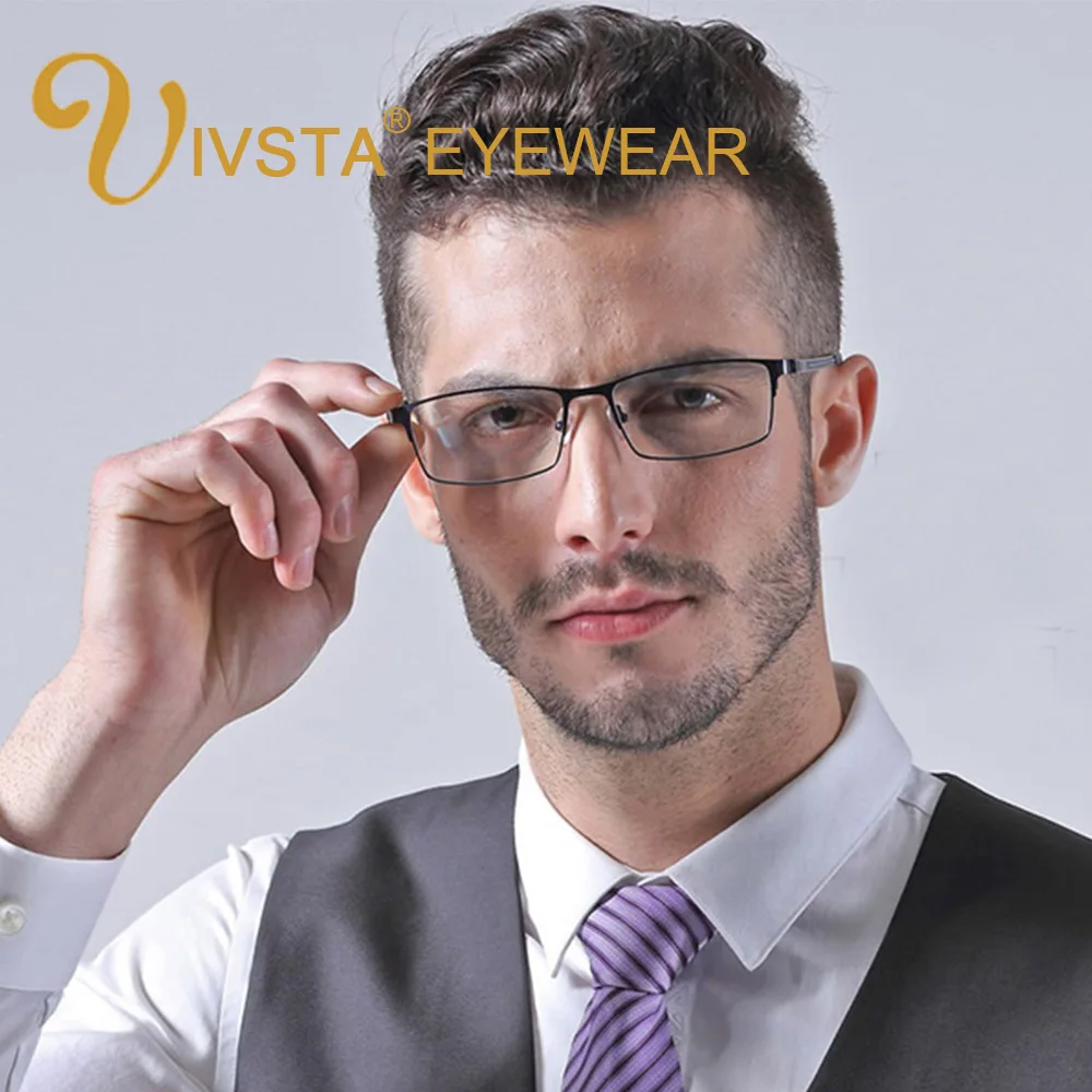 

IVSTA Spectacle Frame Eyeglasses Optical Glasses Men reading Square Rectangle Male myopia custom Prescription Alloy Metal TR90