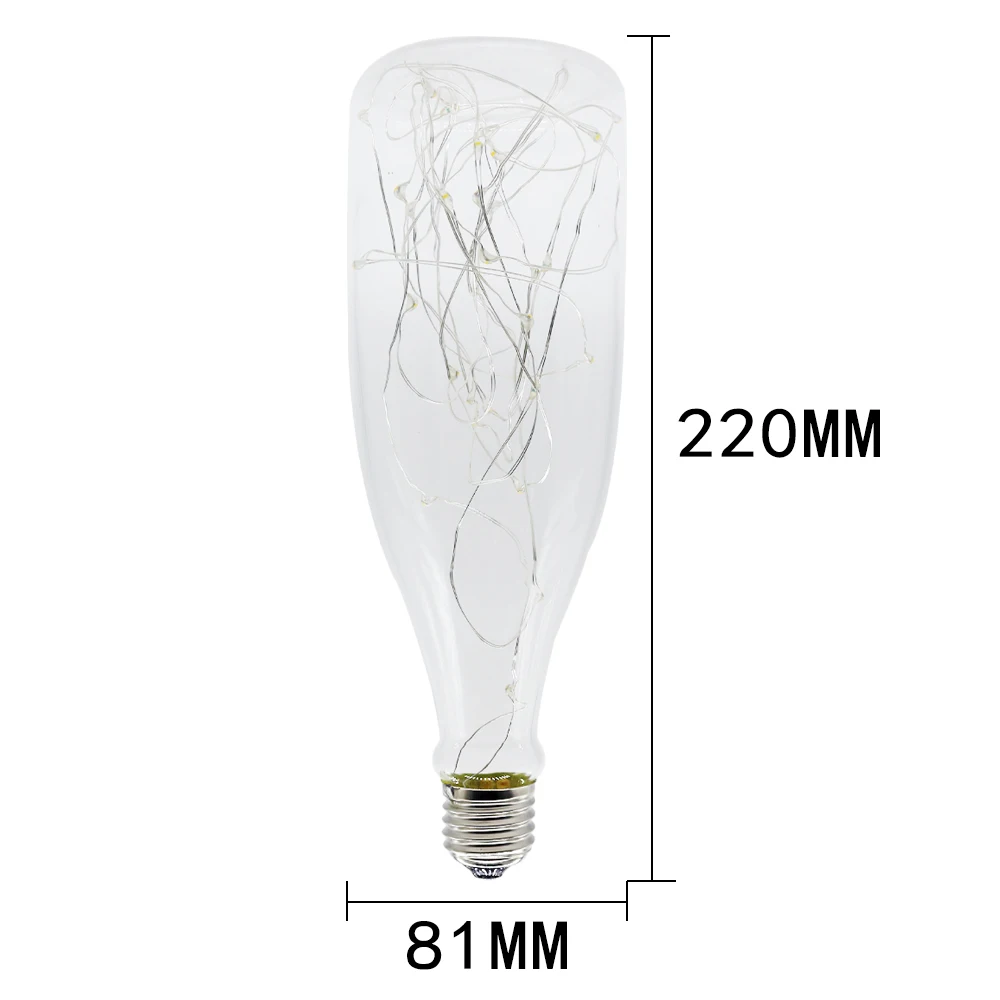 Украшения светодиодные лампы AC 85-265 В Drift бутылки светодиодные лампы лампада Освещение Лампочки E27 мерцают лампы фея света ночь лампы Декор