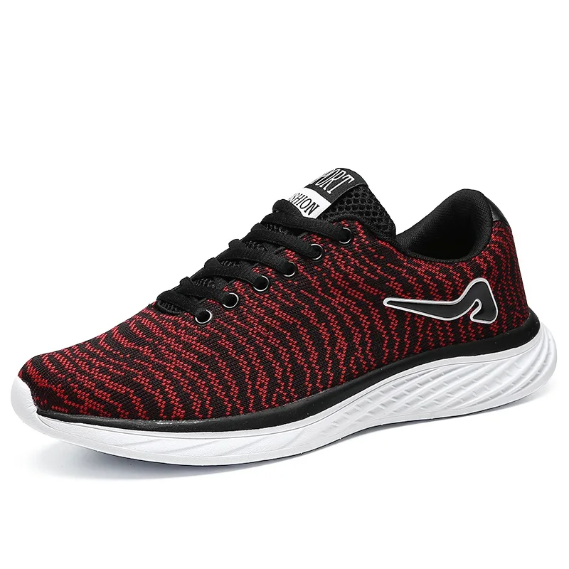 Prikol Элитный бренд Для мужчин теннисные туфли летние спортивные легкая подошва носимых Swag Кроссовки Zapatillas Calcado дропшиппинг - Цвет: Красный