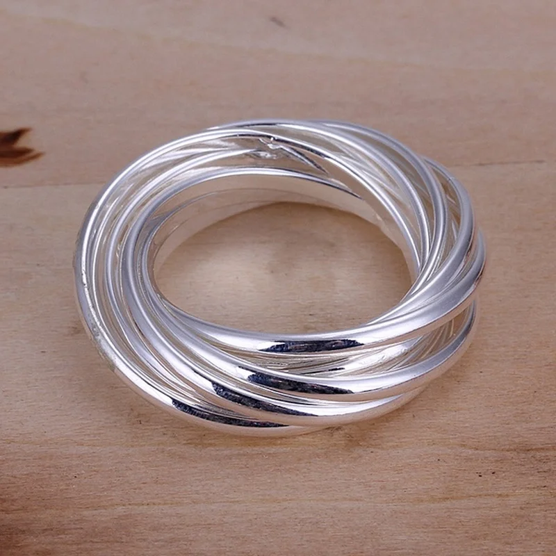 factory price unique design Silver color Rings New trendy Jewelry Charm nice popular Holiday gifts Free shipping R007 | Украшения и