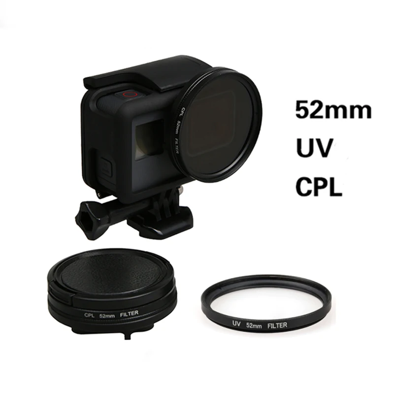 Gopro Hero 5 52 mm UV/CPL filter lens + cap hero Black Accessories | Электроника