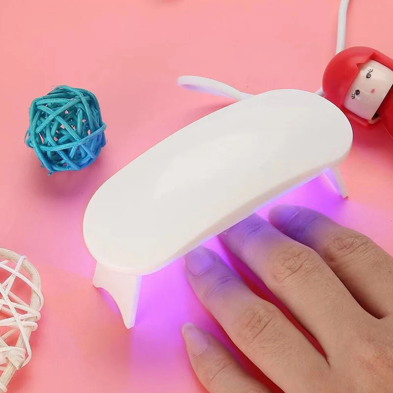 Мини Портативный 6 Вт светодиодный Сушилка для ногтей машина для лечения УФ-гель для ногтей MH88