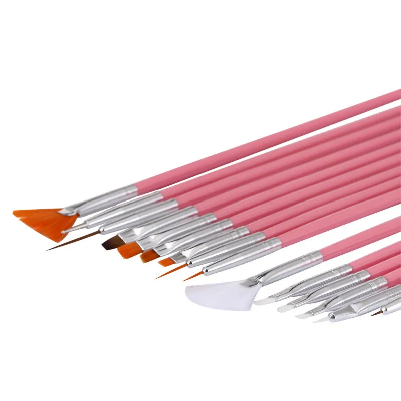 15 шт инструмент кисточка для ногтей маникюр Art brush ручки DIY Дизайн комплект