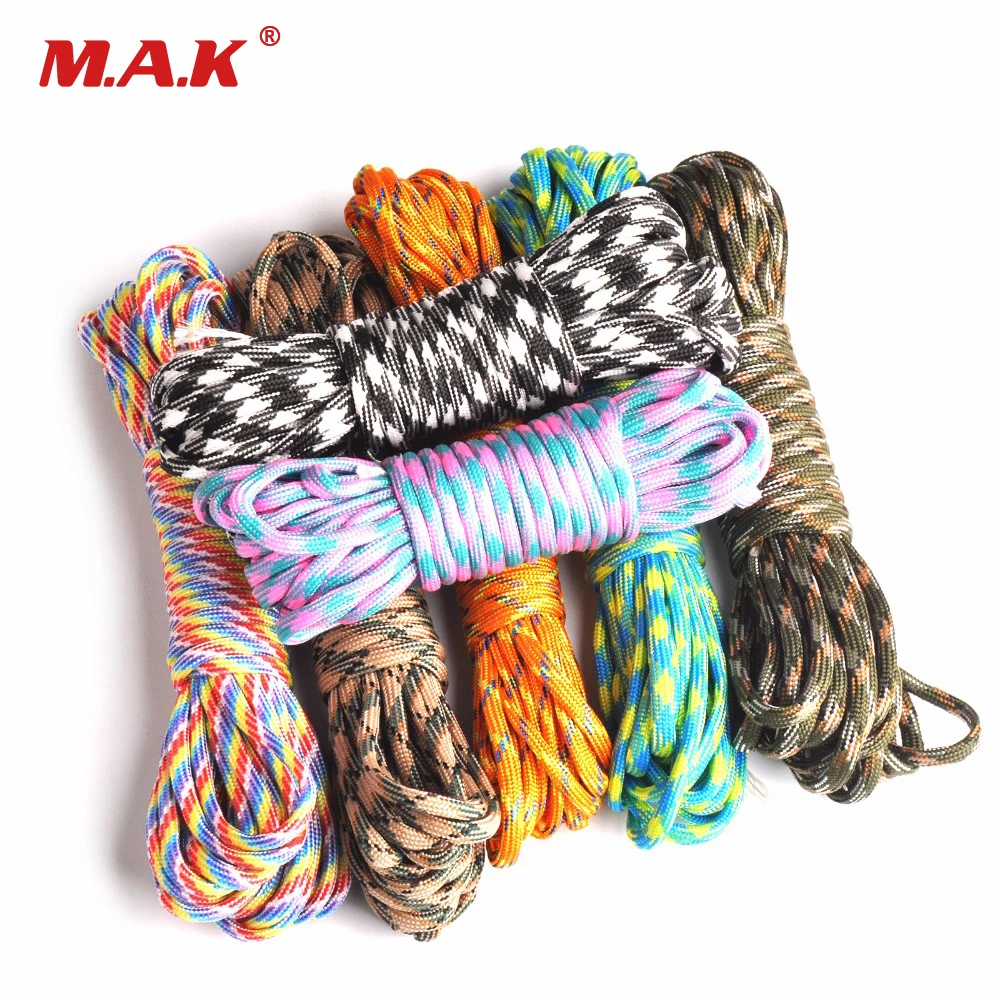 20/50/100FT 550 Paracord حبل التخييم Paracord الحبل اكسسوارات المظلة درجة للتخييم معدات و بقاء