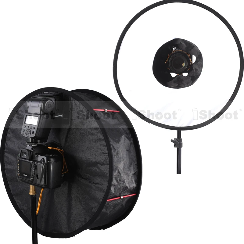 45cm Easy fold Ring Flash Softbox Diffuser Reflector for Canon Nikon