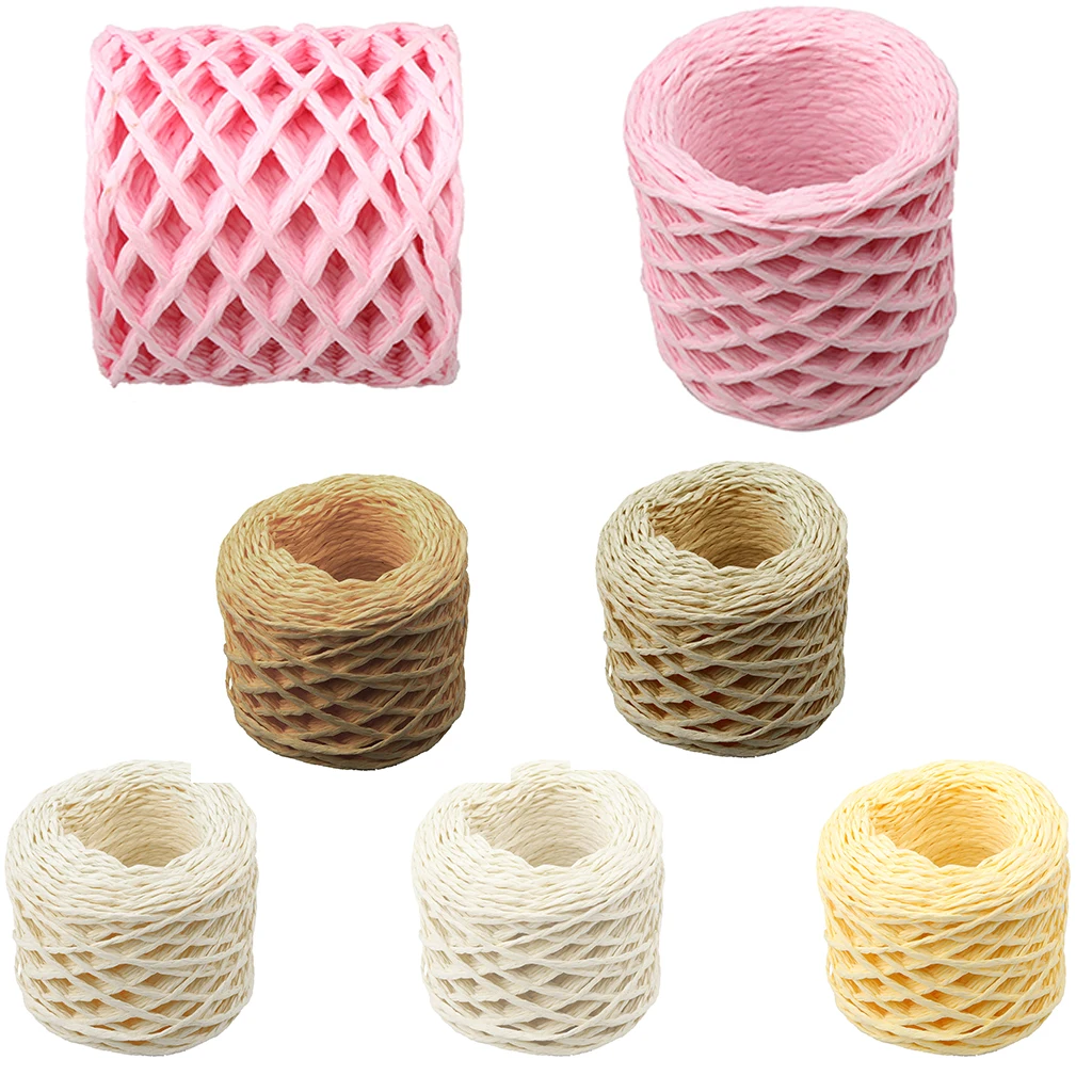 

New DIY 30 Metres Paper Raffia Cords Twine Ropes Strings for Craft Colorful Scrapbooking Wedding Decoration Event Gift Wrapping