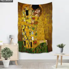 Пользовательский Поцелуй Густава Климта настенный гобелен домашний Декор настенный гобелен лес для спальни 130x150 см, 140x250 см