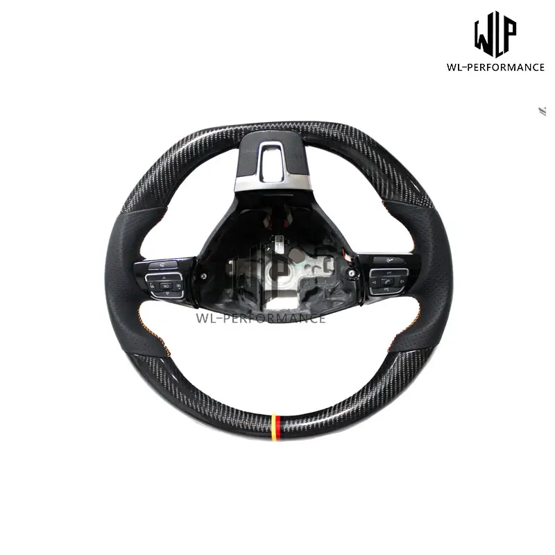 

Carbon Fiber Steering Wheels Leather Cover Car Styling For Volkswagen 2009-2015