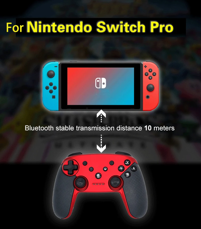 Bluetooth беспроводной геймпад для nintendo Switch консоли Windows геймпады для ПК контроллер Джойстик с вибрирующим шестиосевым гироскопом