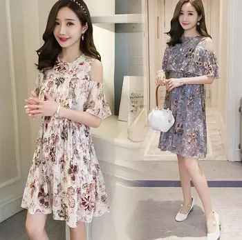 

2019 women's dress maternity dress short-sleeved pregnant women