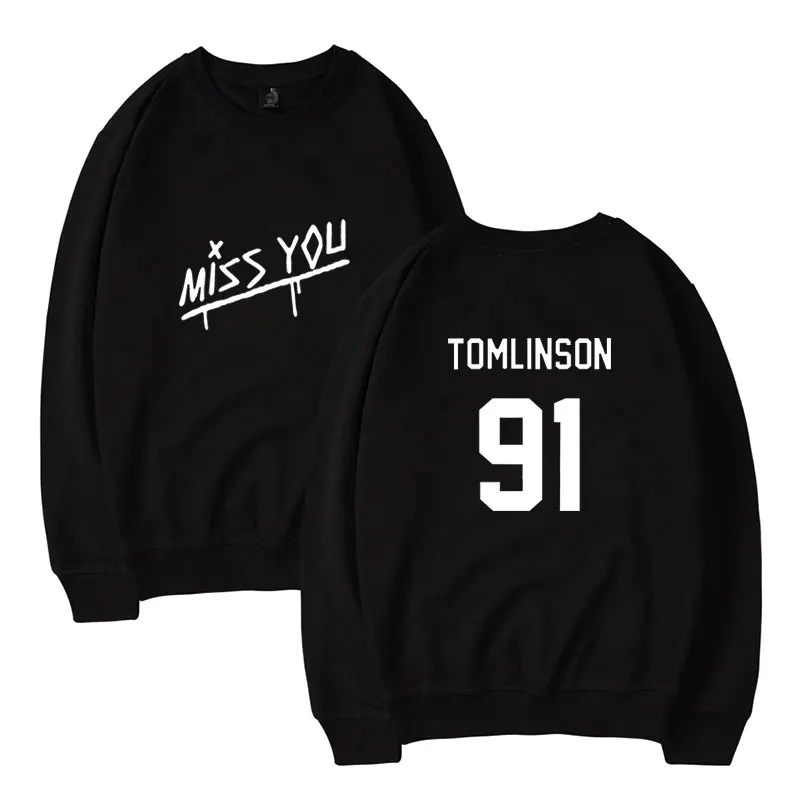 BTS England Singer Louis Tomlinson 91 Print Capless Sweatshirts Men and Women Fans Sweatshirt Hip Hop Popular Idol S-4XL Clothes