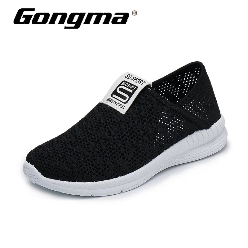 

Gongma Mesh Walking Shoes Women Light Sneakers Hollow out Breathable Female Sport Shoes Black Outdoor Footwear Zapatillas mujer