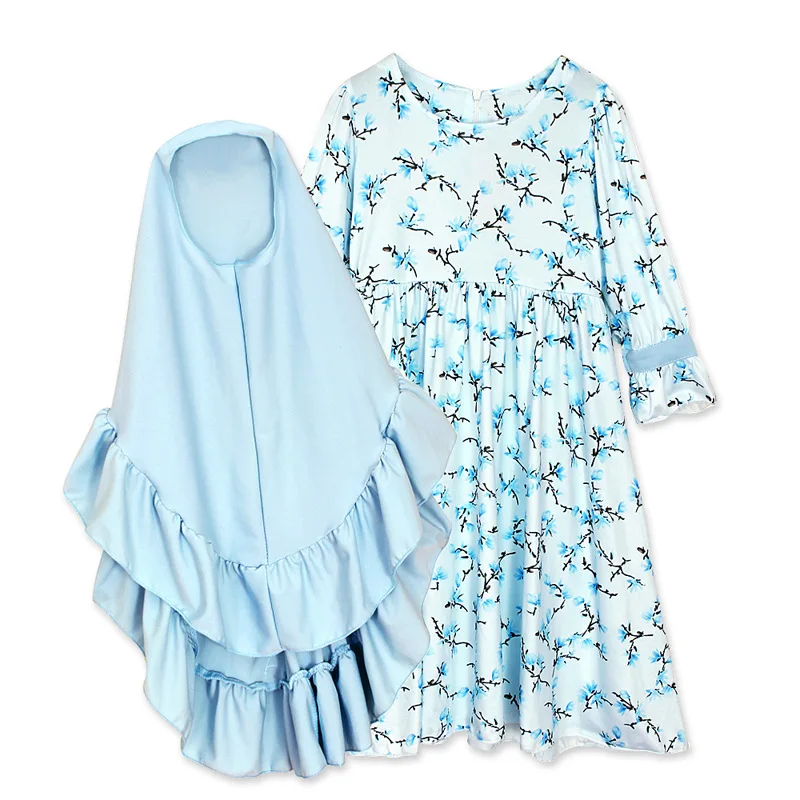 

Ramadan Children Kaftan Kids Abaya Turkey Dubai Arabic Muslim Dress Elbise Hijab Dress Caftan Marocain Girl Islamic Clothing