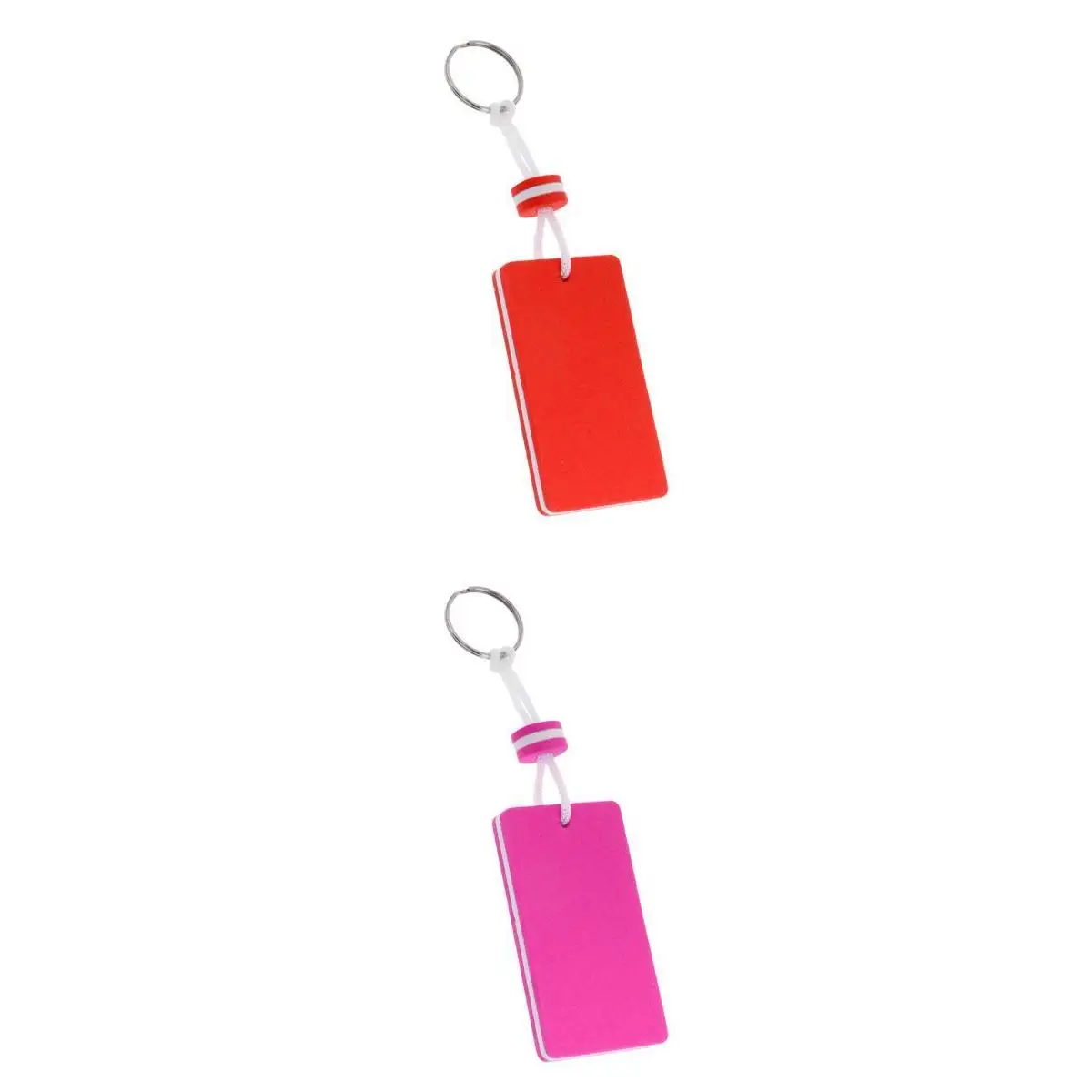 2Pcs EVA Floating Keyring Sailing Kayak Marine Boat Novelty Keychain Red Pink