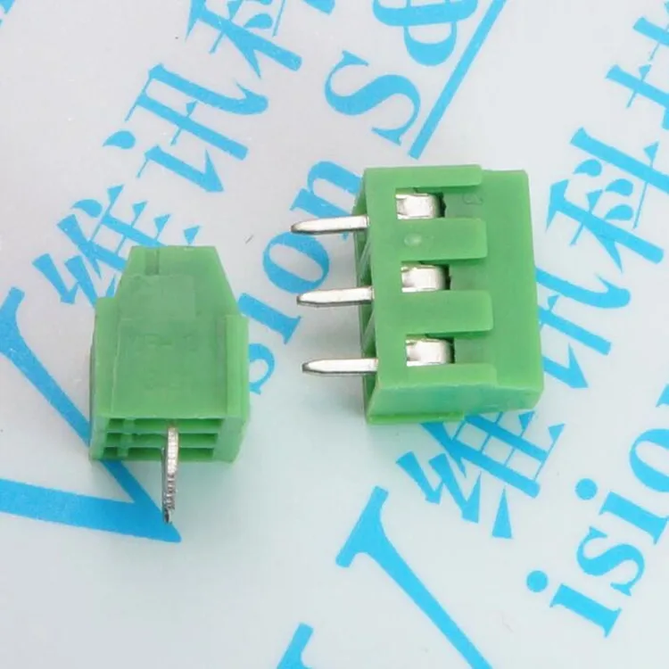 

200pcs/lot PCB Screw Terminal Block Connector KF128 pitch:5.0MM/0.2inch Green 5mm KF128