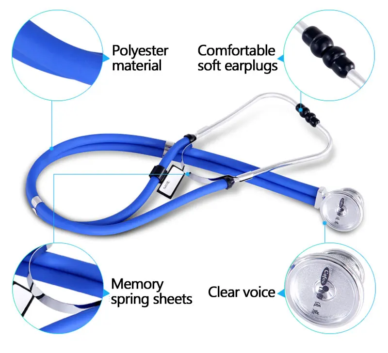 Cofoe стетоскоп с двойной головкой, медицинский эстетоскоп, Длинный зонд с мягкой трубкой, измерительный монитор, ангиокарпия, забота о здоровье, унисекс