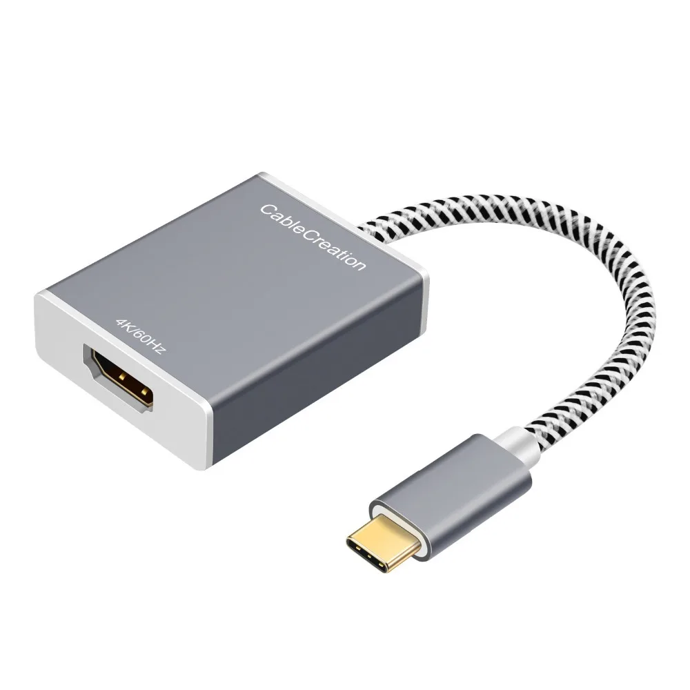 

Type C to HDMI 4K @60HZ, CableCreation USB C (Compatible Thunderbolt 3) to HDM Adapter, Compatible MacBook Pro 2016/2017/2018