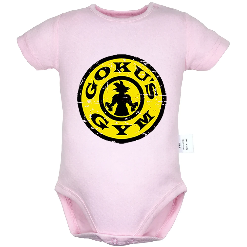 Cartoon Train Insaiyan Goku's DBZ Dragon Ball Design Pink Gray Newborn Baby Bodysuit Suit Toddler Onsies Jumpsuit Cotton Clothes - Цвет: YdBSP456D